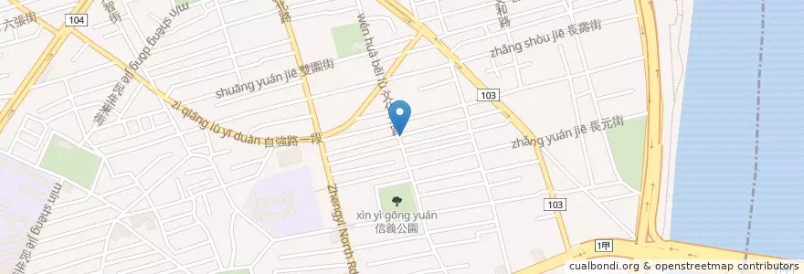 Mapa de ubicacion de 鼎記手工肉羹 en 타이완, 신베이 시.