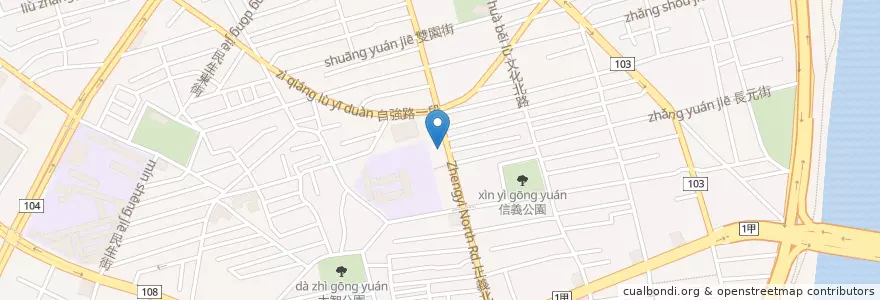 Mapa de ubicacion de 聖仁皮膚科診所 en 타이완, 신베이 시.