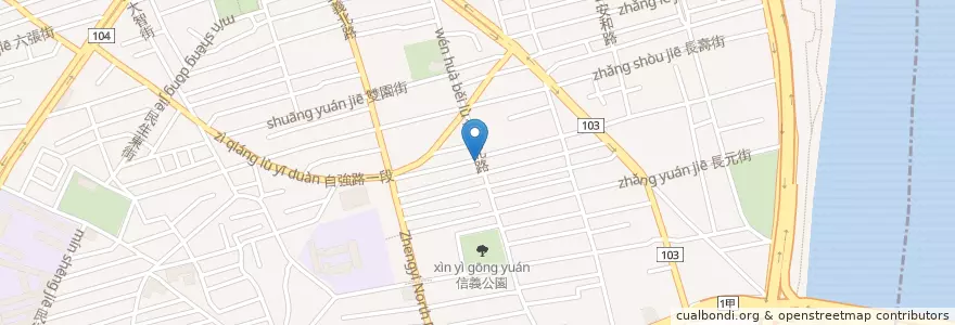 Mapa de ubicacion de 阿婆甜不辣 en 타이완, 신베이 시.