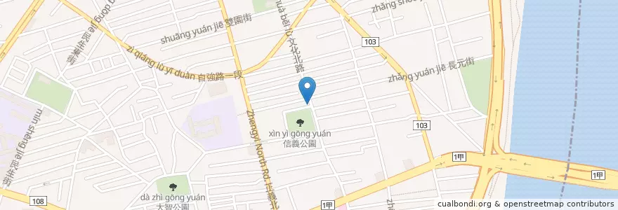 Mapa de ubicacion de 水煎包小籠包 en 臺灣, 新北市.