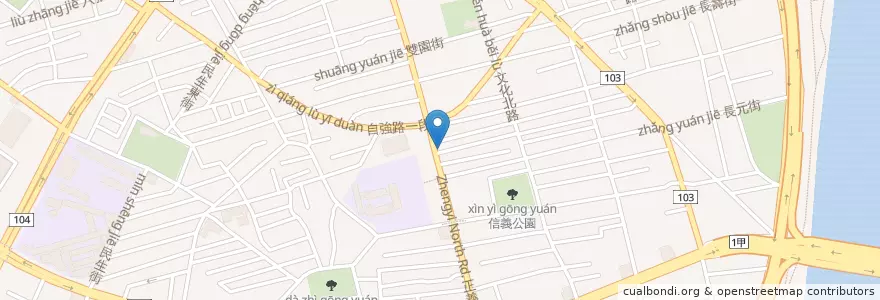 Mapa de ubicacion de 1985窯烤披薩 en Taiwán, Nuevo Taipéi.