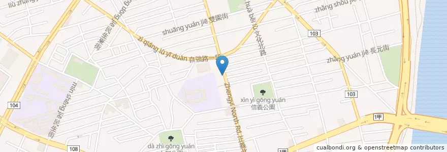 Mapa de ubicacion de 正義北路 en 台湾, 新北市.