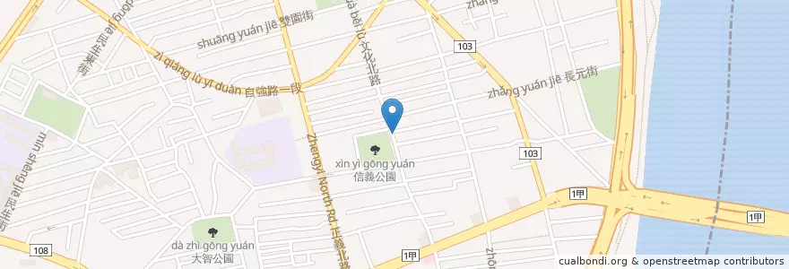 Mapa de ubicacion de 香Q彰化肉圓大腸麵線香酥臭豆腐 en تايوان, تايبيه الجديدة.