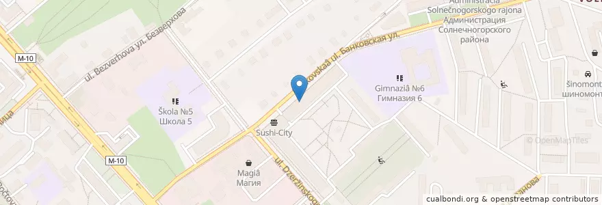 Mapa de ubicacion de Телеканал 360° en روسيا, Центральный Федеральный Округ, محافظة موسكو, Городской Округ Солнечногорск.