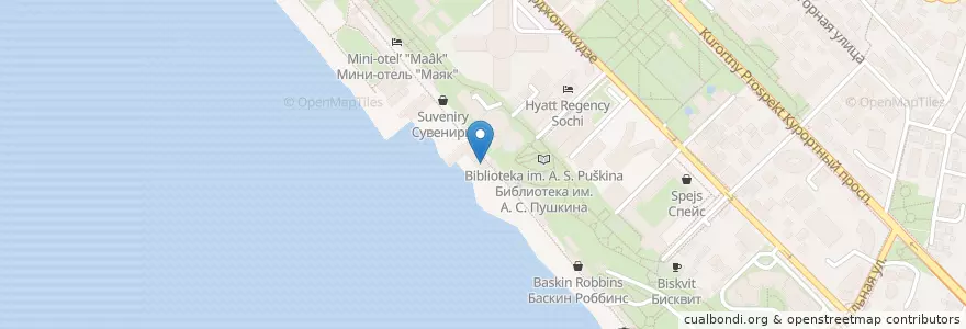 Mapa de ubicacion de Бабаева en 俄罗斯/俄羅斯, 南部联邦管区, 克拉斯诺达尔边疆区, Городской Округ Сочи.