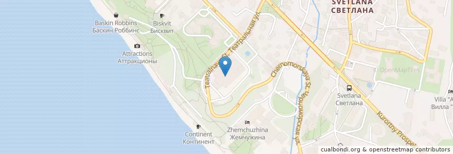 Mapa de ubicacion de Зимний театр en 러시아, 남부연방관구, Краснодарский Край, Городской Округ Сочи.