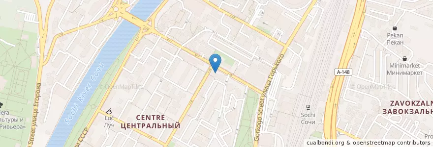 Mapa de ubicacion de Уралсиб en 俄罗斯/俄羅斯, 南部联邦管区, 克拉斯诺达尔边疆区, Городской Округ Сочи.