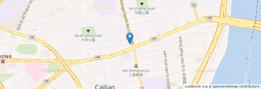 Mapa de ubicacion de 寧夏鄭記台南碗粿 en 타이완, 신베이 시.