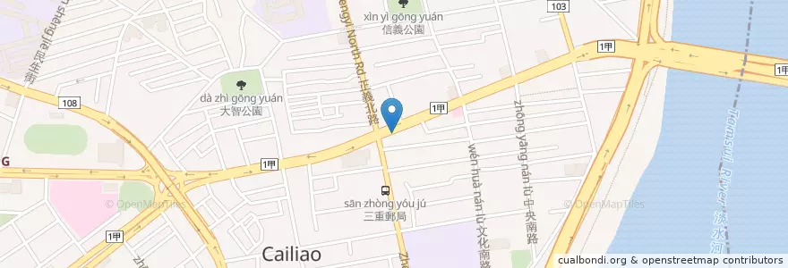 Mapa de ubicacion de 大盤子涮涮鍋 en 타이완, 신베이 시.