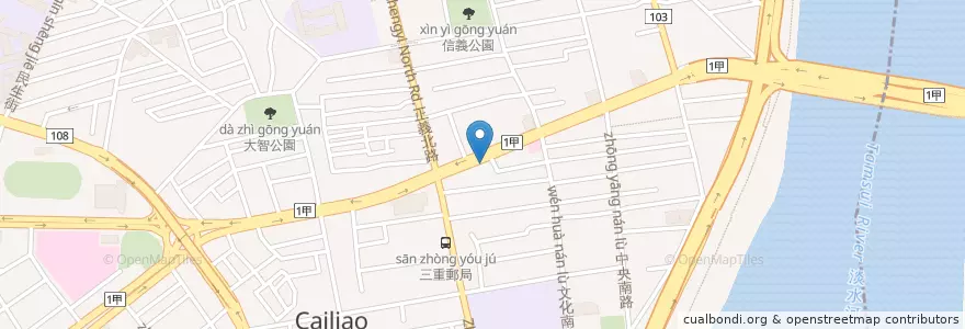 Mapa de ubicacion de 地球村美日語 en 타이완, 신베이 시.