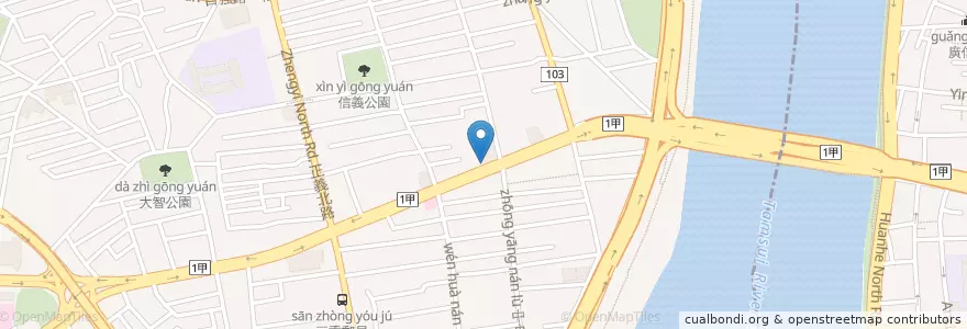Mapa de ubicacion de 胖老爹美式炸雞 en 타이완, 신베이 시.