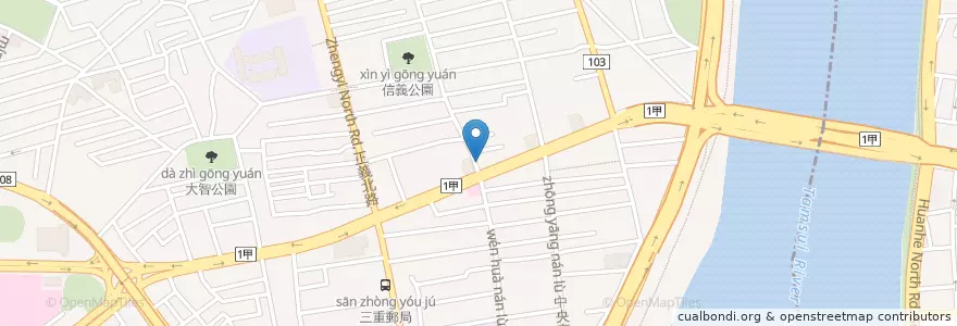 Mapa de ubicacion de 歐家莊 en Taïwan, Nouveau Taipei.