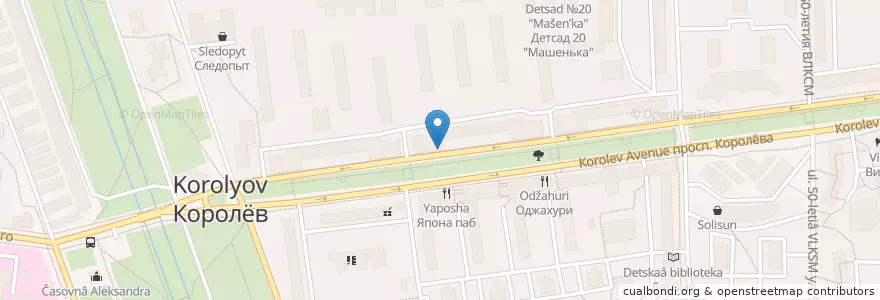 Mapa de ubicacion de Ортопедический салон en 俄罗斯/俄羅斯, Центральный Федеральный Округ, 莫斯科州, Городской Округ Королёв.