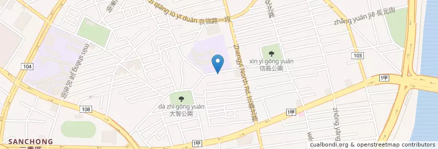 Mapa de ubicacion de 新中山短期文理補習班 en Taiwan, Nuova Taipei.