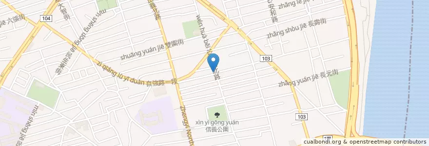 Mapa de ubicacion de 水餃、牛肉麵 en 타이완, 신베이 시.