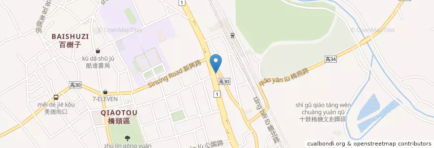 Mapa de ubicacion de 天成潤餅 en 臺灣, 高雄市, 橋頭區.
