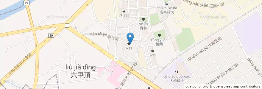 Mapa de ubicacion de 廣家香快餐 en Tayvan, 臺南市, 永康區.