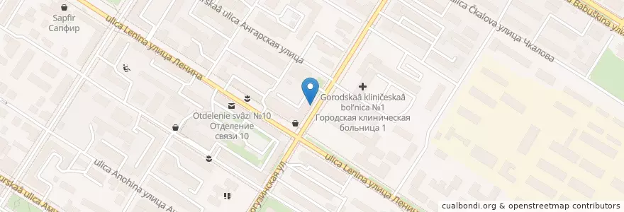 Mapa de ubicacion de Пивная кружка en ロシア, 極東連邦管区, ザバイカリエ地方, チタ地区, チタ管区.
