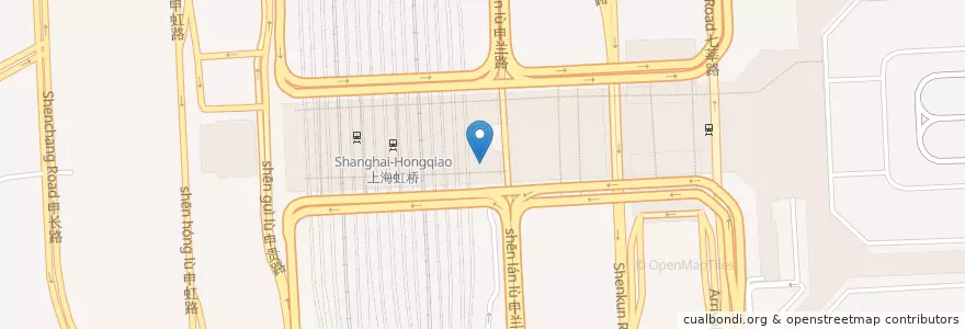 Mapa de ubicacion de Burger King en 中国, 上海市, 闵行区.