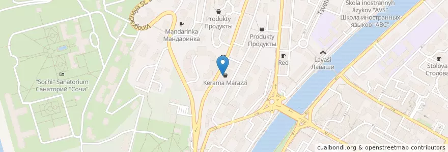 Mapa de ubicacion de Петрокоммерц en Russie, District Fédéral Du Sud, Kraï De Krasnodar, Городской Округ Сочи.