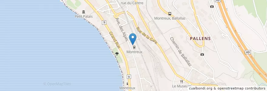 Mapa de ubicacion de Permanence Quai Santé en Suíça, Vaud, District De La Riviera-Pays-D’Enhaut, Montreux.