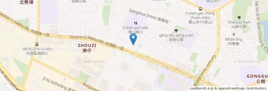 Mapa de ubicacion de 兄弟麵館 en Tayvan, 新北市, Taipei, 內湖區.