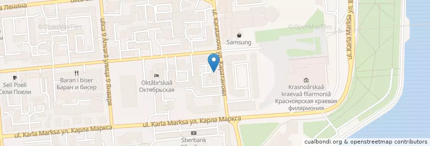 Mapa de ubicacion de Йога бар en روسيا, Сибирский Федеральный Округ, Красноярский Край, Городской Округ Красноярск.