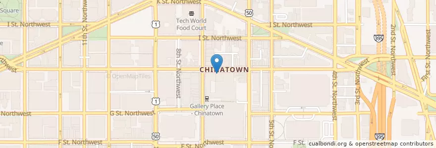 Mapa de ubicacion de Chinatown Garden Restaurant en アメリカ合衆国, ワシントンD.C., Washington.