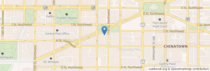 Mapa de ubicacion de Sushi Aoi Restaurant en Estados Unidos De América, Washington D. C., Washington.
