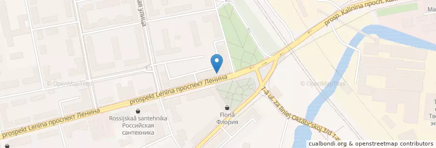 Mapa de ubicacion de Оливье en Russland, Föderationskreis Zentralrussland, Oblast Twer, Городской Округ Тверь, Калининский Район.