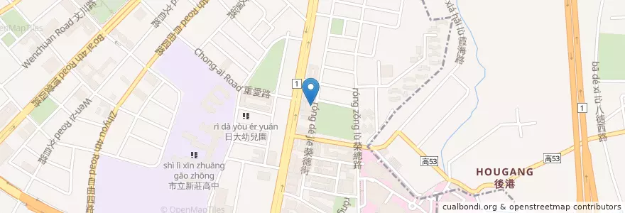 Mapa de ubicacion de 麥味登左營榮總店 en Тайвань, Гаосюн, 左營區.