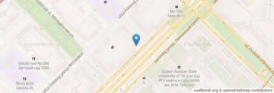 Mapa de ubicacion de ВТБ en Rusland, Centraal Federaal District, Moskou, Юго-Западный Административный Округ, Гагаринский Район.