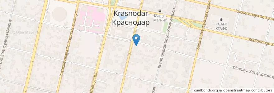 Mapa de ubicacion de Сбербанк en روسيا, منطقة فيدرالية جنوبية, منطقة كراسنودار, Городской Округ Краснодар.