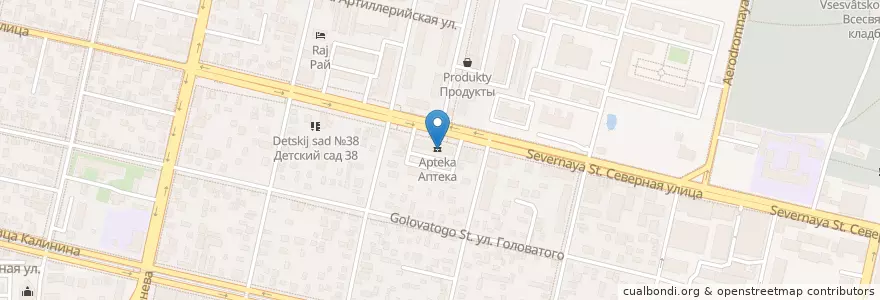 Mapa de ubicacion de Сбербанк en Rusya Federasyonu, Южный Федеральный Округ, Krasnodar Krayı, Городской Округ Краснодар.