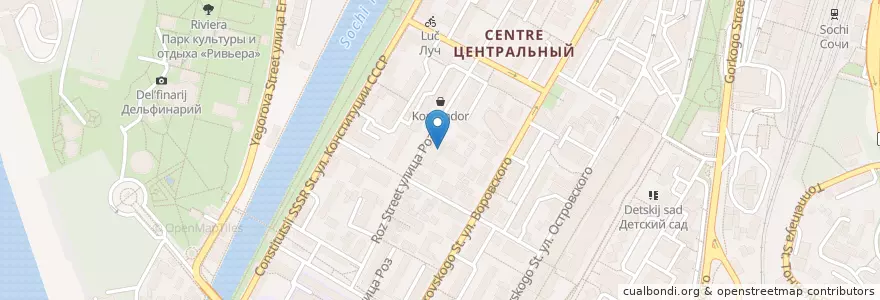Mapa de ubicacion de Сбербанк en Russia, South Federal District, Krasnodar Krai, Resort Town Of Sochi (Municipal Formation).