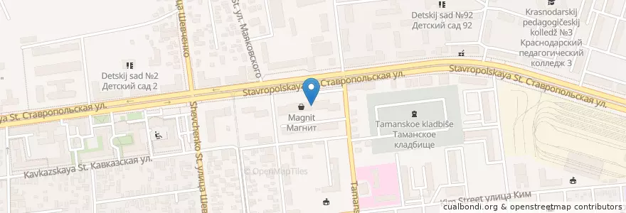 Mapa de ubicacion de Сбербанк en Rusia, Южный Федеральный Округ, Краснодарский Край, Городской Округ Краснодар.