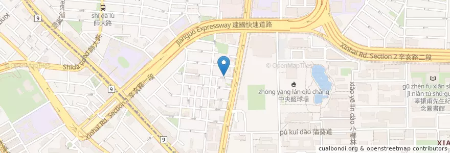 Mapa de ubicacion de 女巫店 en تايوان, تايبيه الجديدة, تايبيه, 大安區.