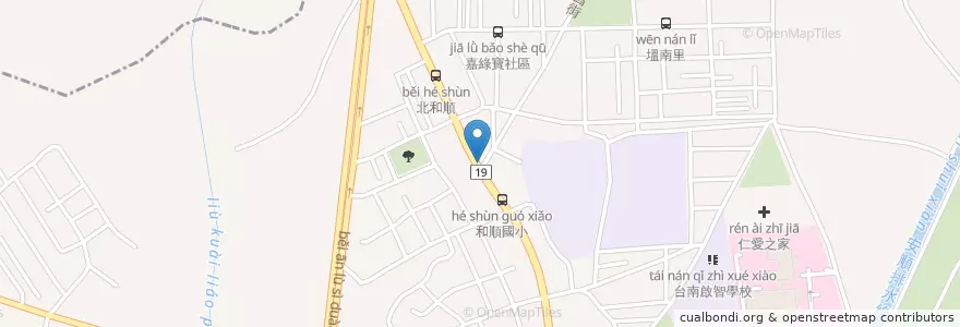 Mapa de ubicacion de 85度C en تايوان, تاينان, 安南區.