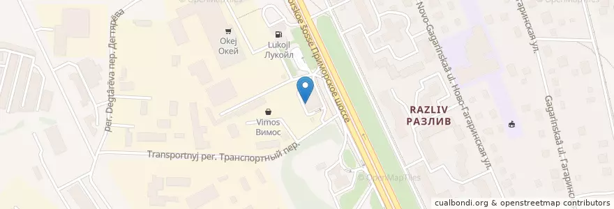 Mapa de ubicacion de KFC Авто en Russland, Föderationskreis Nordwest, Oblast Leningrad, Sankt Petersburg, Rajon Kurort, Sestrorezk.