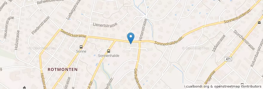 Mapa de ubicacion de Sonnenhalde en スイス, ザンクト・ガレン州, Wahlkreis St. Gallen, St. Gallen.