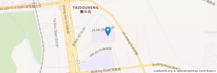 Mapa de ubicacion de 司令台 en Taiwan, Taiwan, Chiayi, Landkreis Chiayi, 東區.