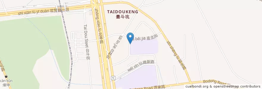 Mapa de ubicacion de 垃圾場 en 台湾, 台湾省, 嘉義市, 嘉義県, 東区.