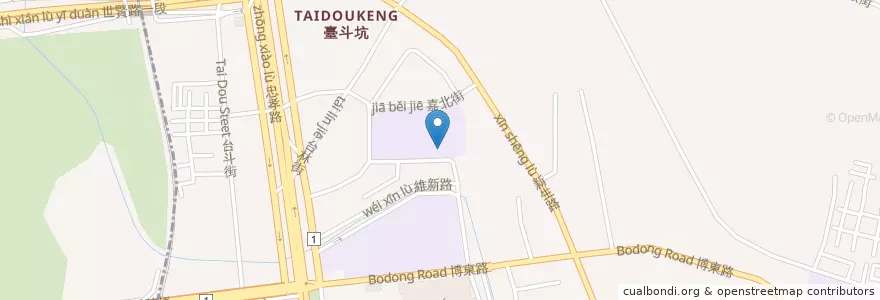 Mapa de ubicacion de 廚餘桶 en Taïwan, Province De Taïwan, Chiayi, Comté De Chiayi, 東區.