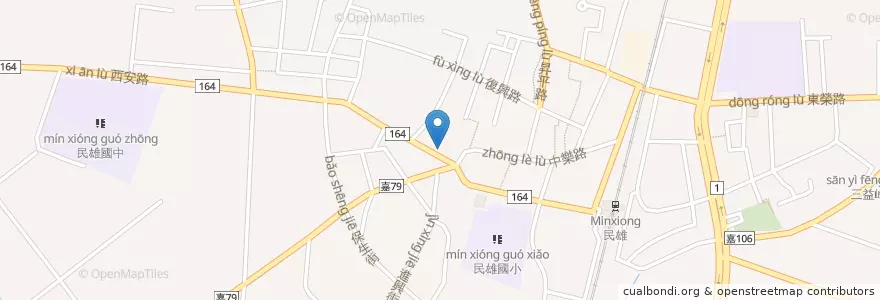 Mapa de ubicacion de 林恆文診所 en Taiwan, Taiwan Province, Chiayi County, Minxueng Township.