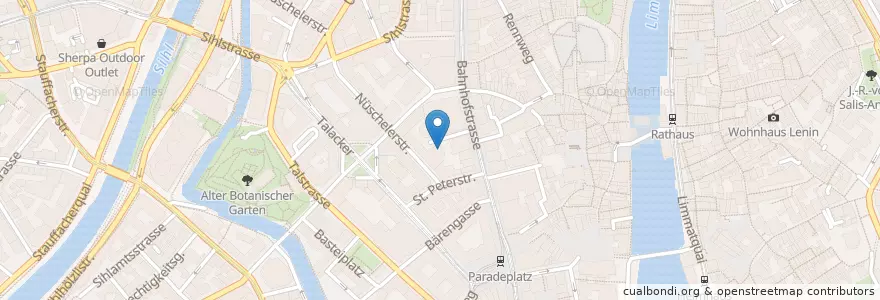 Mapa de ubicacion de Carlton en Svizzera, Zurigo, Distretto Di Zurigo, Zurigo.