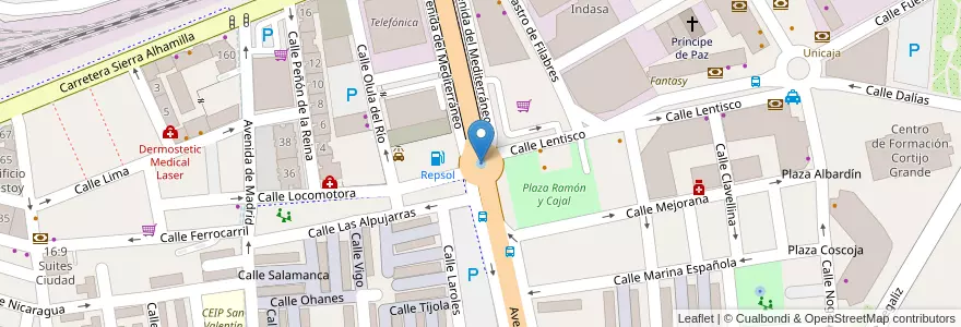 Mapa de ubicacion de 74. Avenida Mediterráneo III en Испания, Андалусия, Альмерия, Альмерия.