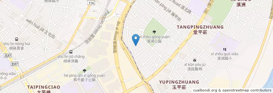 Mapa de ubicacion de 玉靈宮 en Taiwán, Nuevo Taipéi, 樹林區.