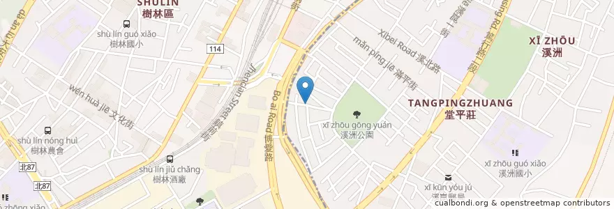 Mapa de ubicacion de 板橋梨山慈惠堂 en Taiwán, Nuevo Taipéi, 樹林區.