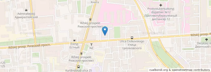 Mapa de ubicacion de Дом творчества «Измайловский» en Russland, Föderationskreis Nordwest, Oblast Leningrad, Sankt Petersburg, Адмиралтейский Район.