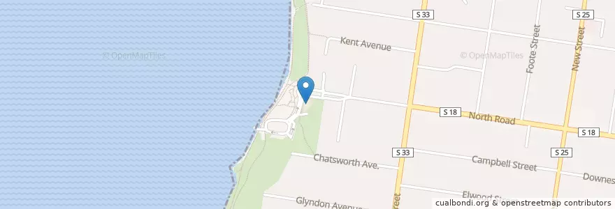 Mapa de ubicacion de North Point Cafe en オーストラリア, ビクトリア, City Of Bayside.